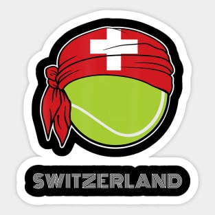 Switzerland Mens Tennis Swiss Players, Fans or Coach Sticker